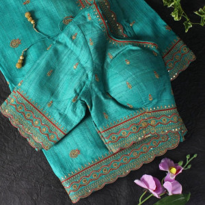 Tussar silk with ready blouse 