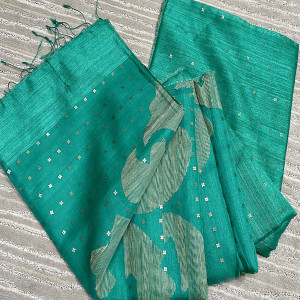Tussar silk with ready blouse-030 